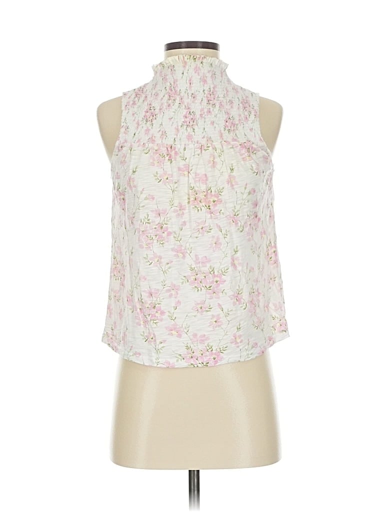 Pre-owned Goldie Sleeveless Blouse In White