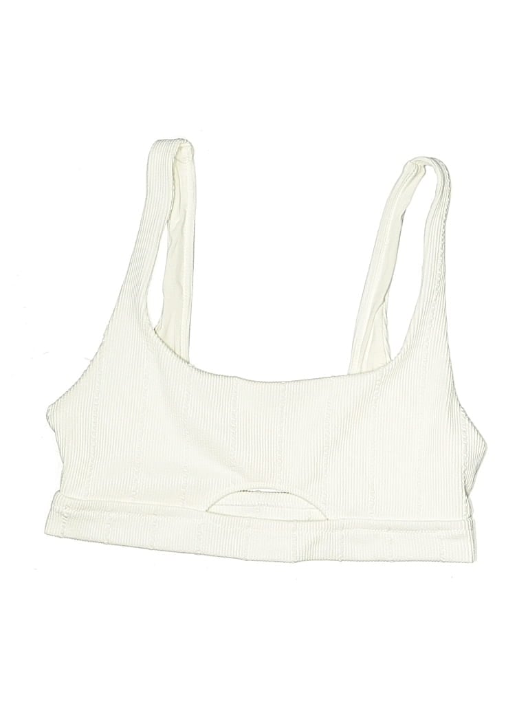 Pre-owned Aerie Swimsuit Top Ivory Swimwear In White