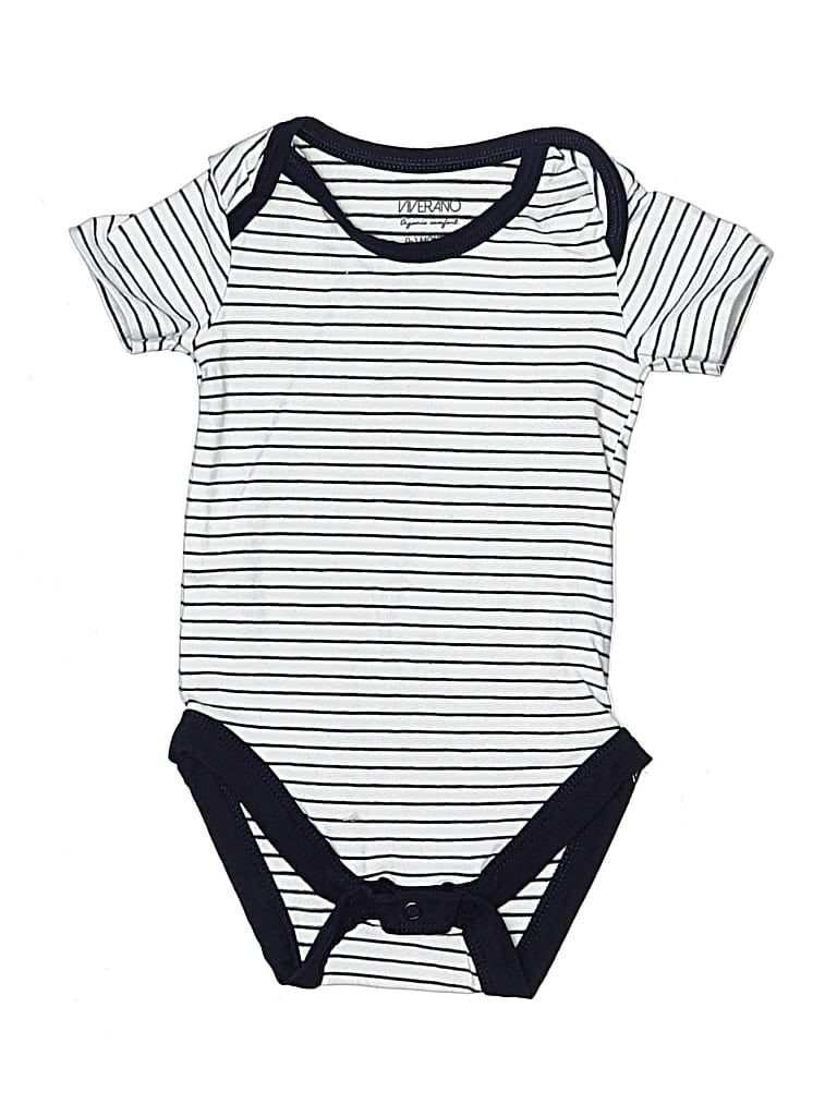 Pre-owned Viverano Organic Comfort Babies' Short Sleeve Onesie In White