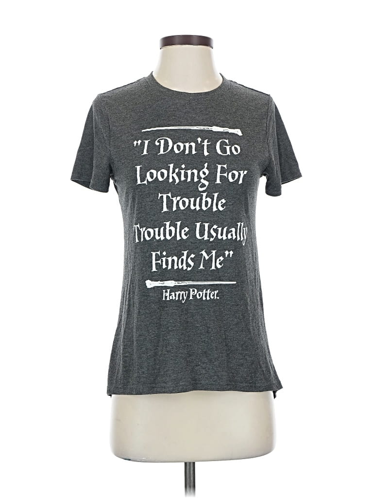 Pre-owned Harry Potter Short Sleeve T-shirt In Gray