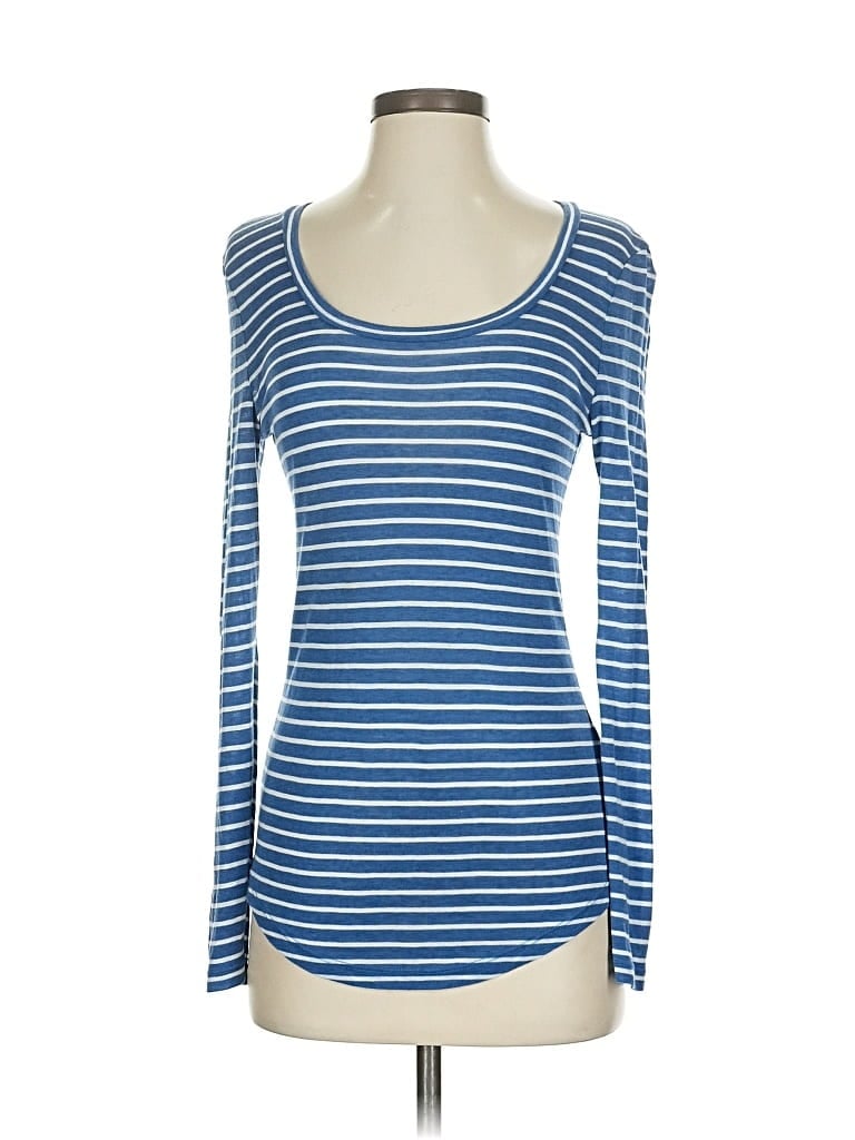 Pre-owned J.crew Collection Long Sleeve T-shirt In Blue