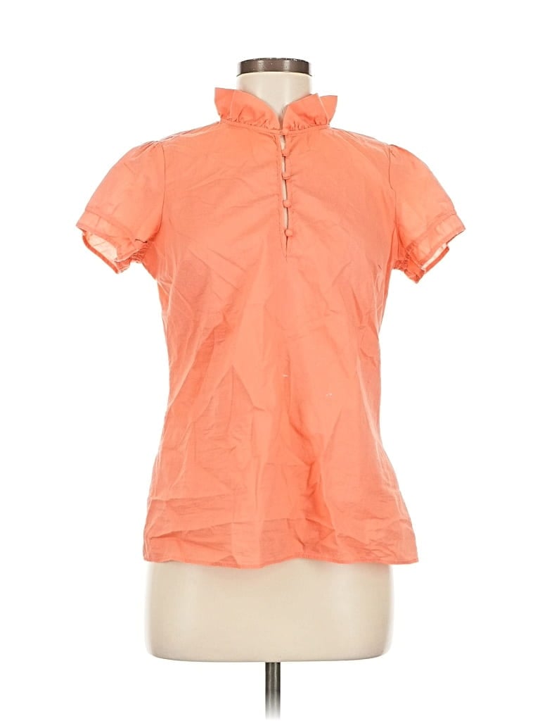Pre-owned Gap Outlet Short Sleeve Blouse In Orange