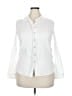 Brora White Long Sleeve Button-Down Shirt Size 18 - photo 1