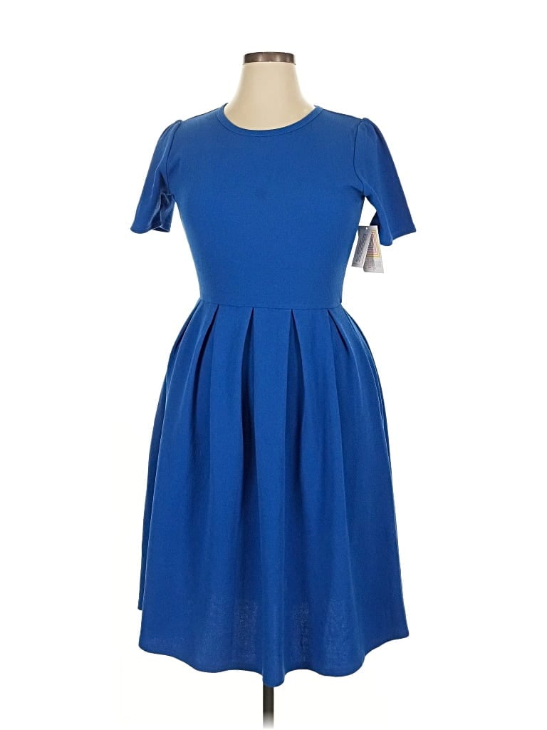 Pre-owned Lularoe Cocktail Dress In Blue