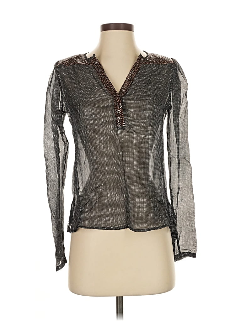 Pre-owned Joe's Jeans Long Sleeve Blouse In Gray