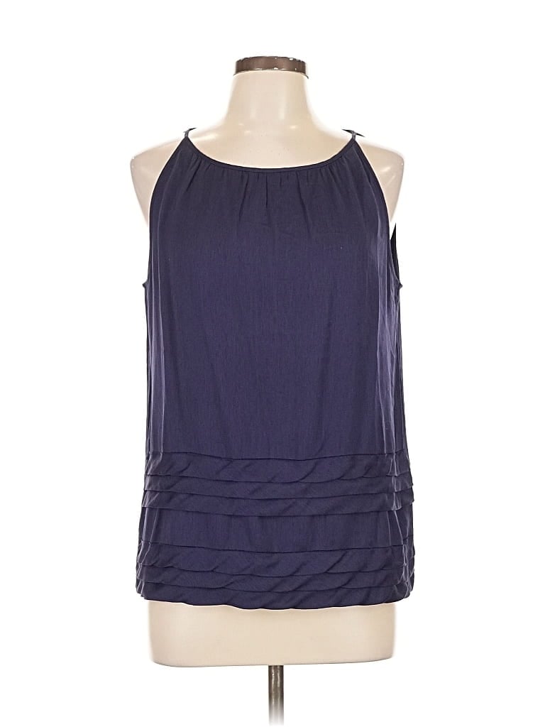 Pre-owned Ann Taylor Loft Sleeveless Blouse In Purple