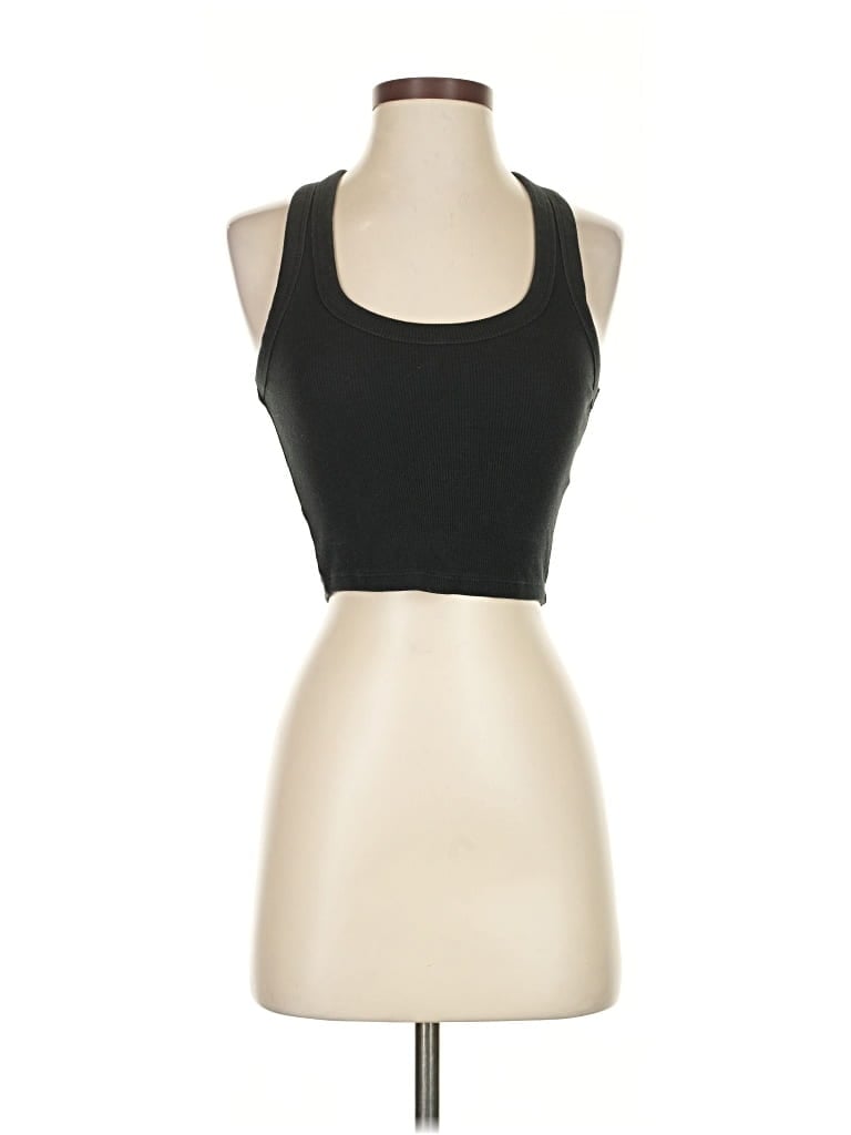 Pre-owned Abercrombie & Fitch Tank Top Black Halter Neckline Tops