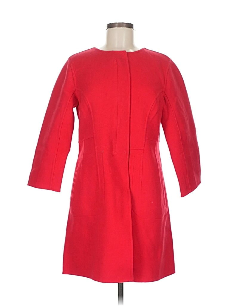 Pre-owned Per Se By Carlisle Wool Coat In Red