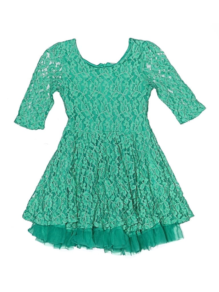 Pre-owned Assorted Brands Kids' Dress In Green