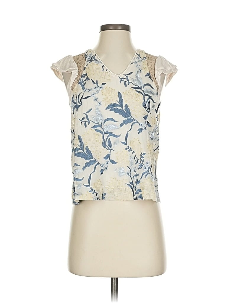 Pre-owned Tiny Sleeveless Blouse In White