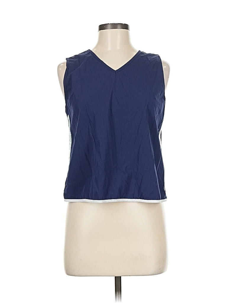 Pre-owned Queen Of Sparkles Sleeveless Blouse In Blue
