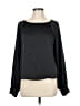 Gap 100% Polyester Black Long Sleeve Blouse Size M - photo 1