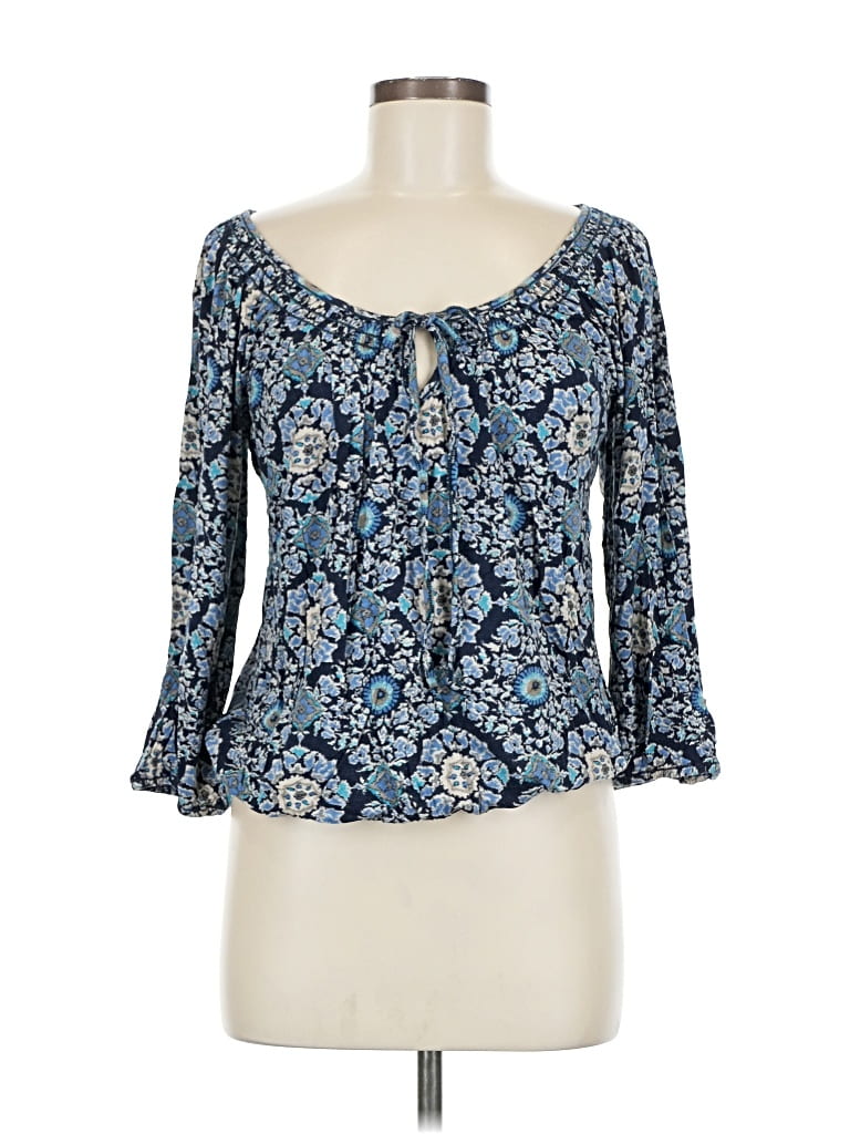 Pre-owned Max Studio 3/4 Sleeve Blouse In Blue