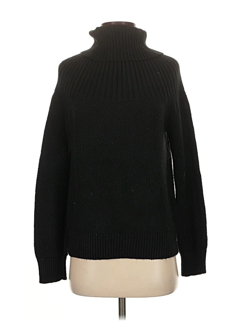 Pre-owned J.crew Factory Store Turtleneck Sweater In Black