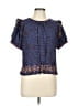Caballero Blue Short Sleeve Blouse Size L - photo 1
