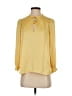 Paige 100% Polyester Yellow Gold 3/4 Sleeve Blouse Size XS - photo 1