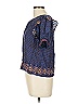 Caballero Blue Short Sleeve Blouse Size L - photo 5
