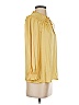 Paige 100% Polyester Yellow Gold 3/4 Sleeve Blouse Size XS - photo 4