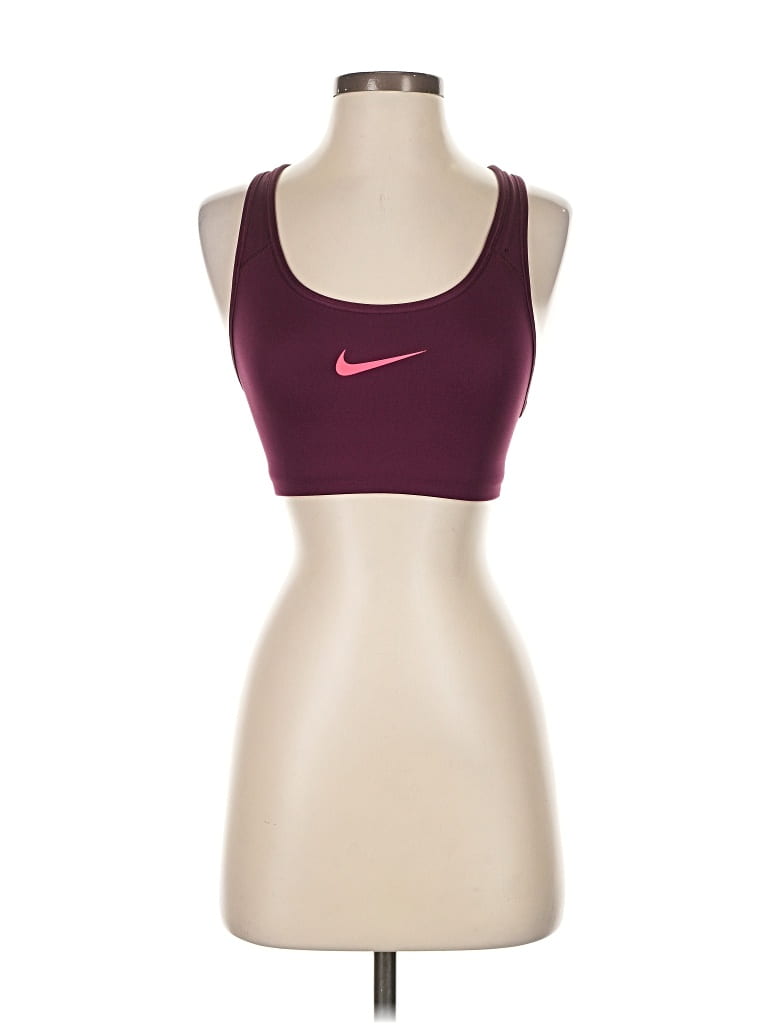 Pre-owned Nike Sports Bra In Burgundy