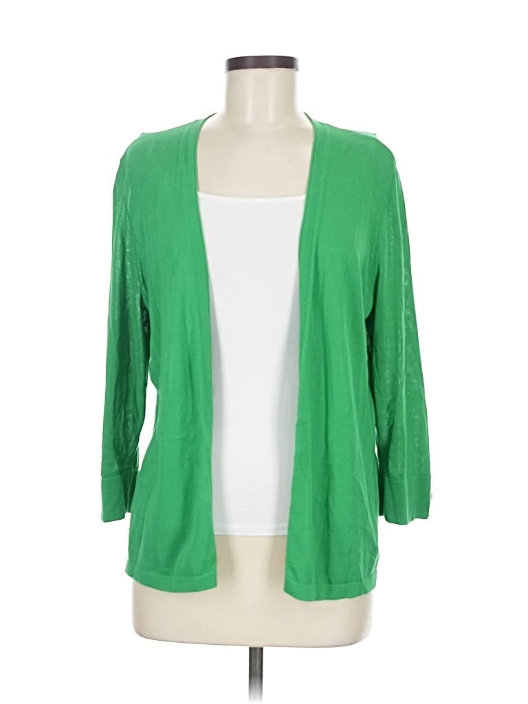 Pre-owned Chico's Cardigan Sweater In Green