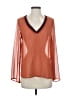 Just Fab 100% Polyester Orange Long Sleeve Blouse Size S - photo 1