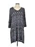 Chico's Print Blue Casual Dress Size Lg (2) - photo 1