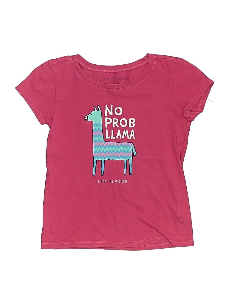Pre-owned Life Is Good Kids' Short Sleeve T-shirt In Pink