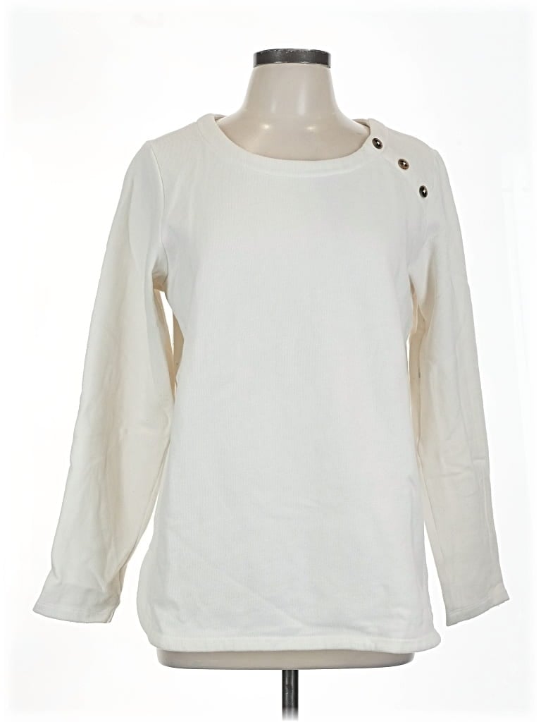 Pre-owned Izod Sweatshirt In White