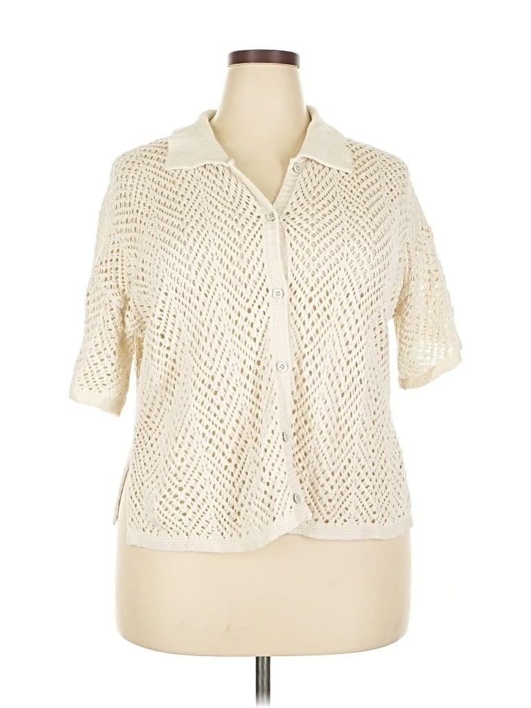 Pre-owned Wild Fable Cardigan Sweater In White