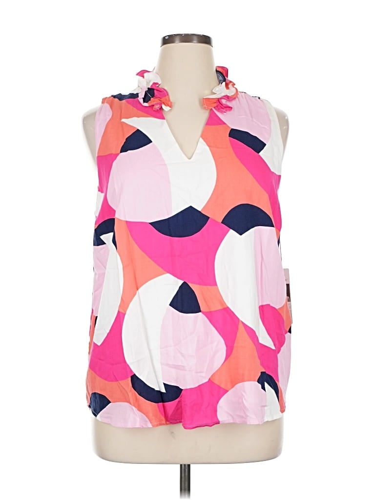 Gibson Sleeveless Blouse In Pink