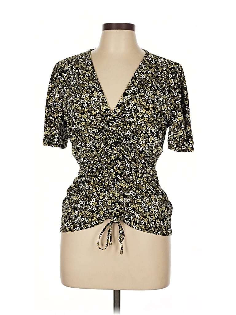 Pre-owned Michael Michael Kors Short Sleeve T-shirt In Gold