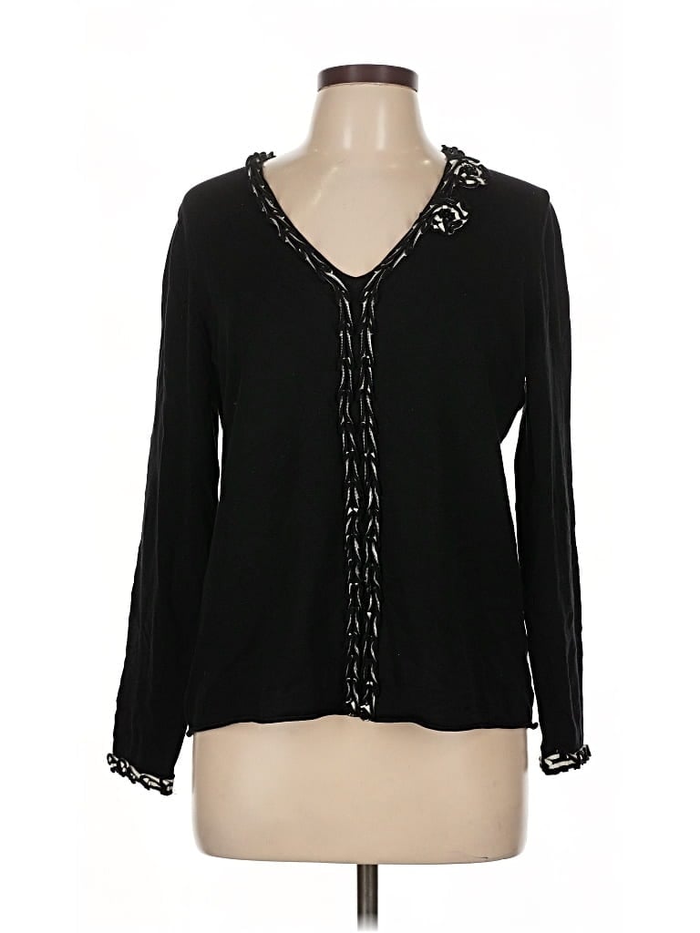 Pre-owned Marina Rinaldi Cardigan Sweater In Black