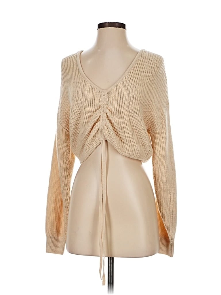 Pre-owned Divided By H&m Pullover Sweater In Brown