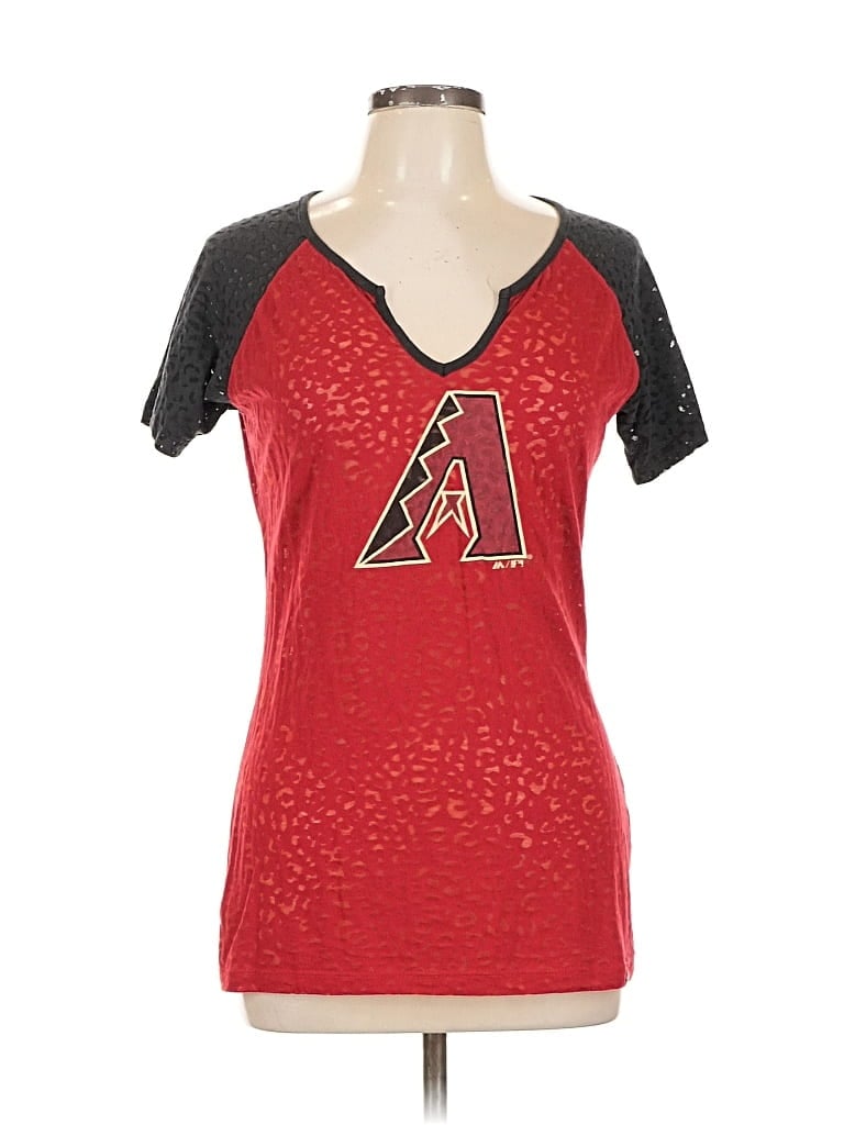 Pre-owned Majestic Short Sleeve T-shirt In Red