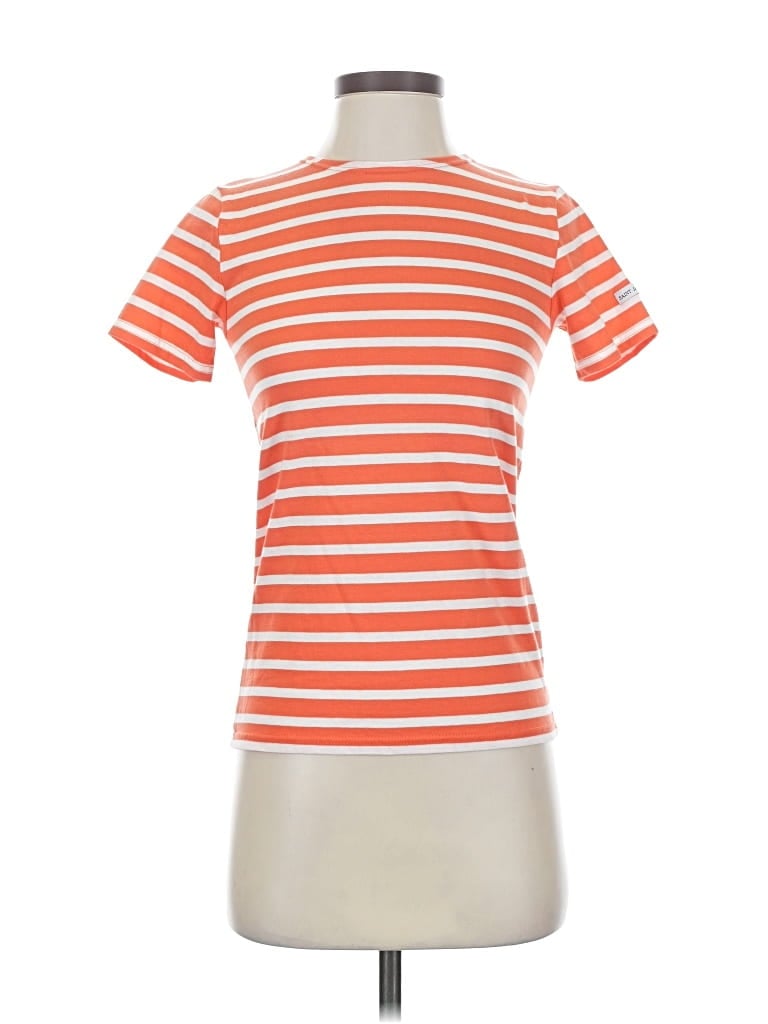 Pre-owned Saint James Short Sleeve Turtleneck In Red