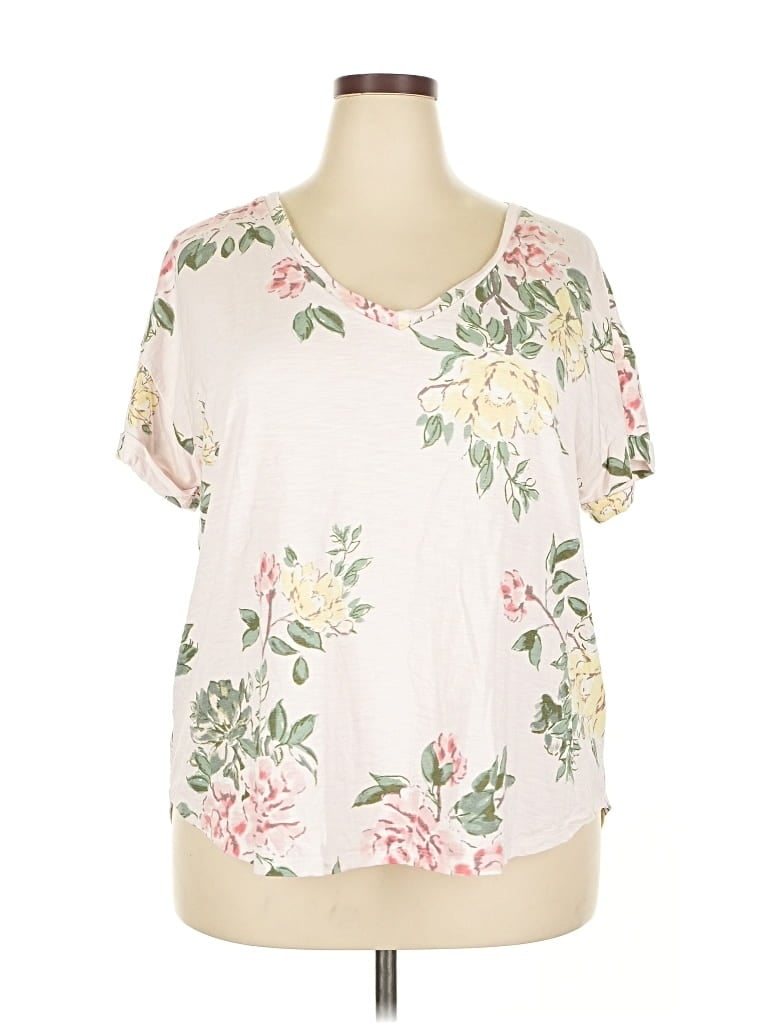 Pre-owned 24/7 Maurices Short Sleeve T-shirt In White