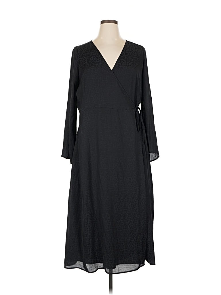 Pre-owned Halogen Cardigan Sweater In Black