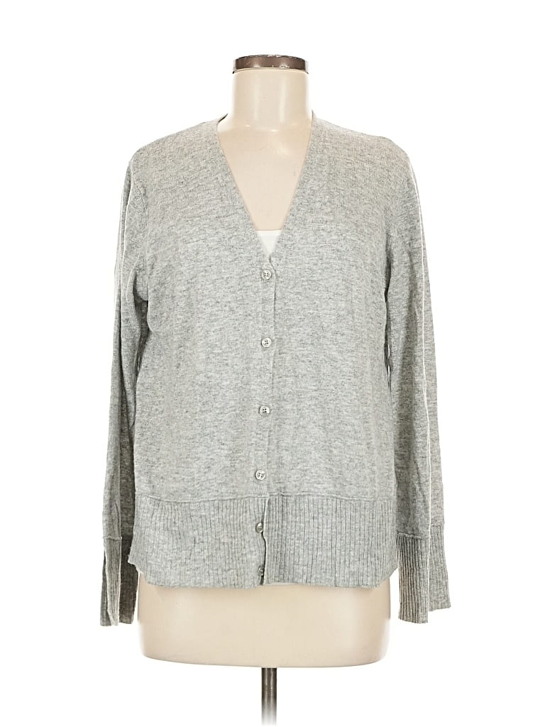 Pre-owned Bianco & Blu Cardigan Sweater In Gray