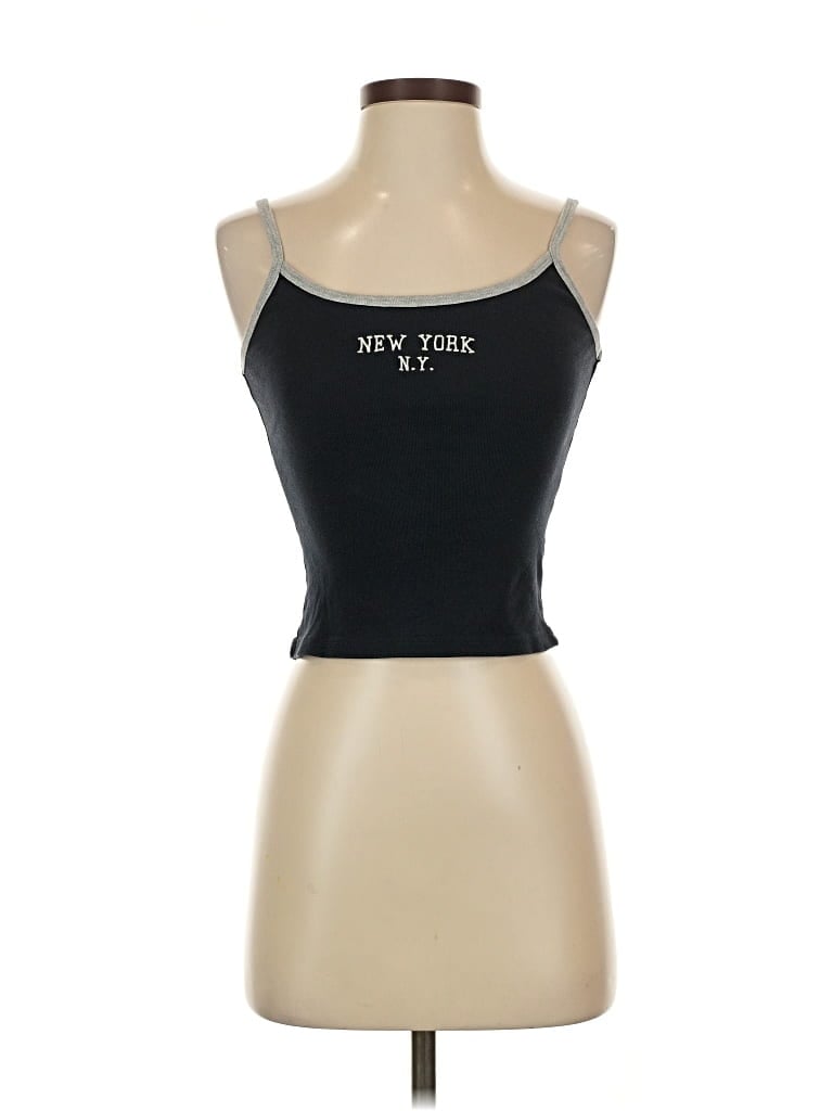 Pre-owned Brandy Melville Tank Top Black Strapless Neckline Tops