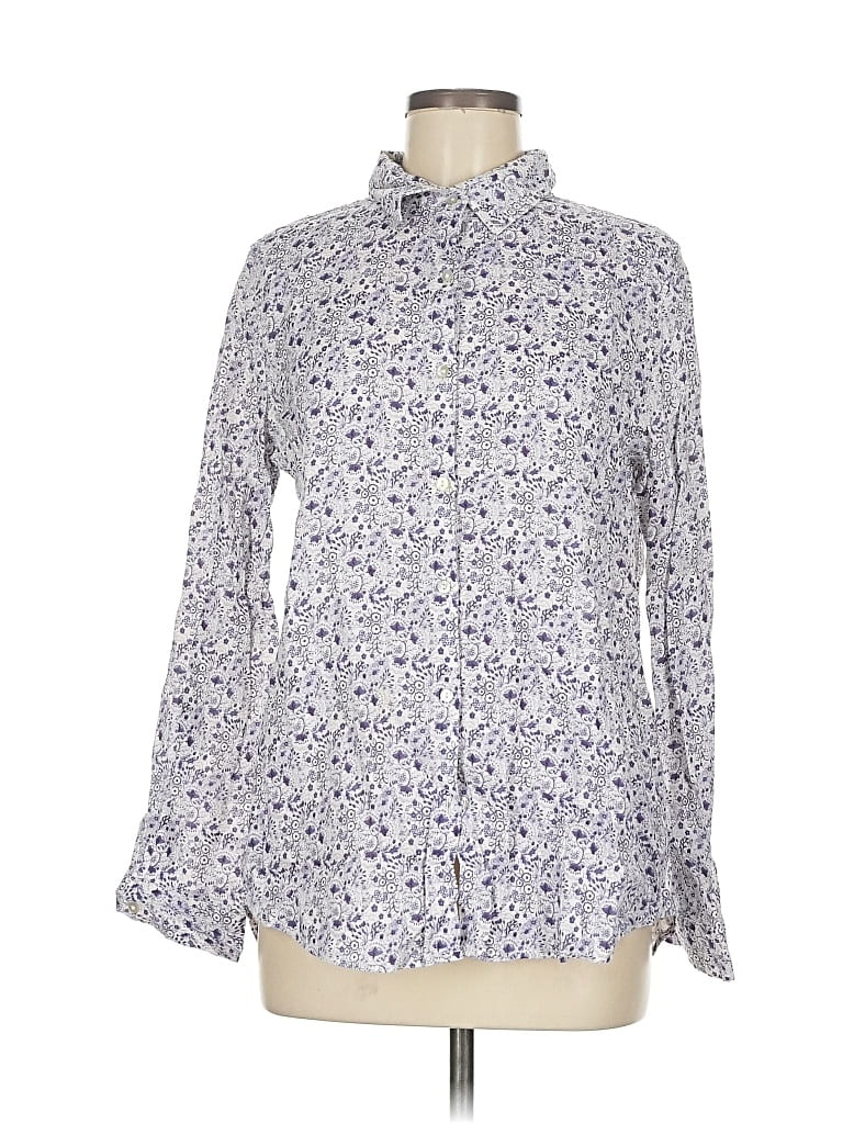 Pre-owned Cynthia Rowley Tjx Long Sleeve Blouse In Purple