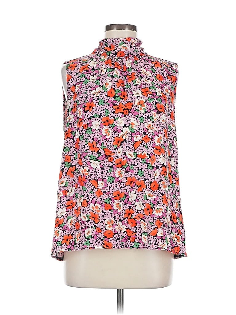 Pre-owned Ann Taylor Sleeveless Blouse In Orange