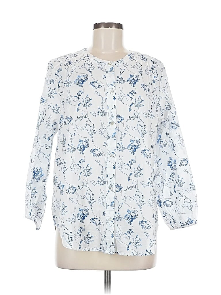 Pre-owned Lucky Brand 3/4 Sleeve Blouse In White