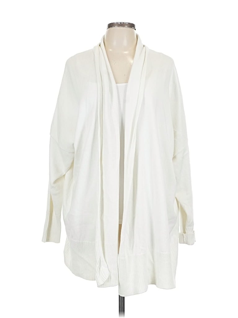 Pre-owned Calia Cardigan Sweater In White