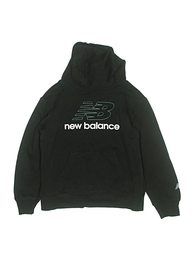 Pre-owned New Balance Kids' Pullover Hoodie In Black