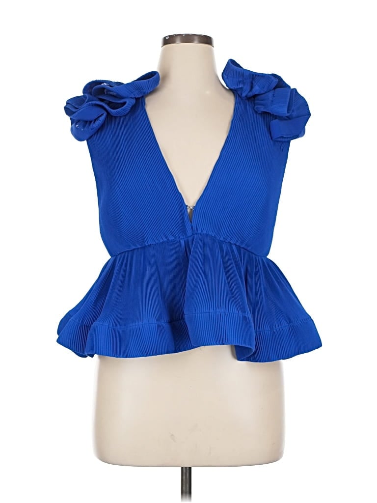 Pre-owned Akira Sleeveless Blouse In Blue
