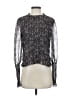 Veronica Beard 100% Silk Silver Long Sleeve Silk Top Size 2 - photo 1