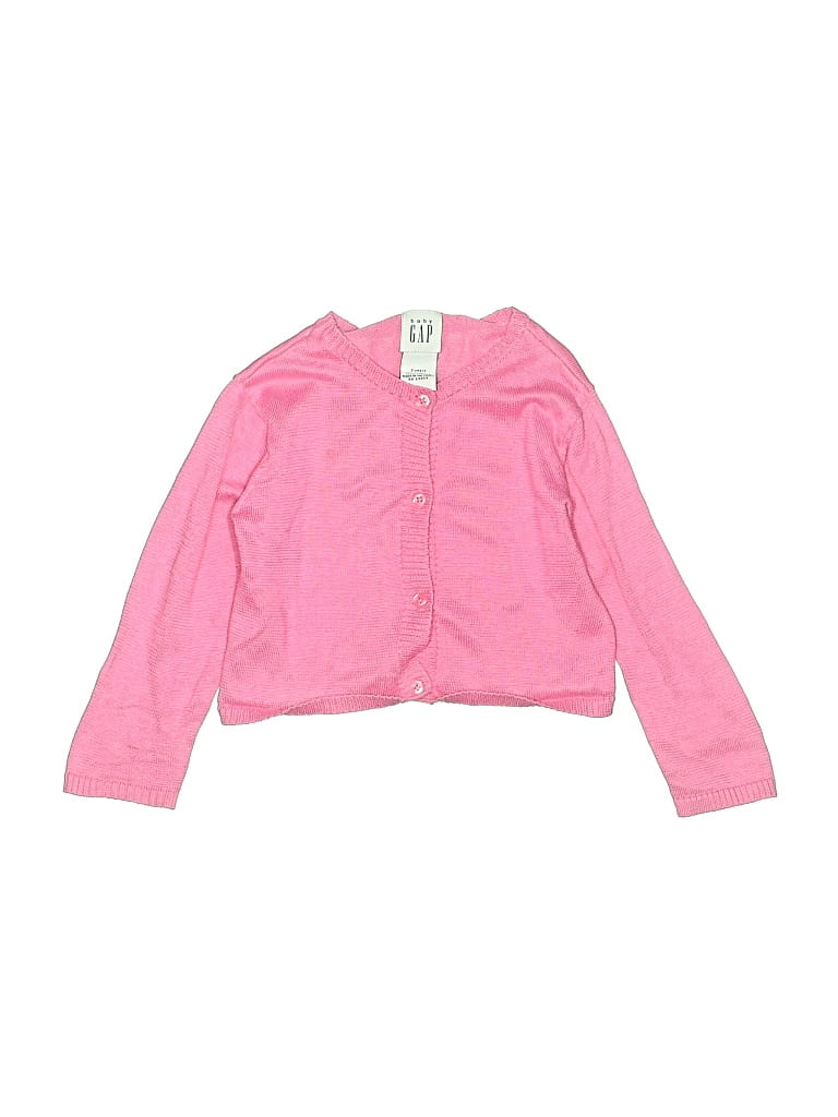 Pre-owned Baby Gap Kids' Cardigan Sweater In Pink