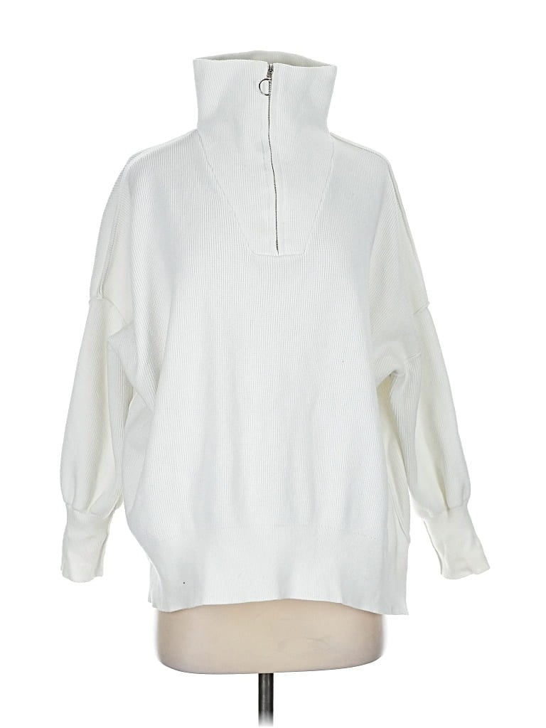 Pre-owned Lillusory Turtleneck Sweater In White