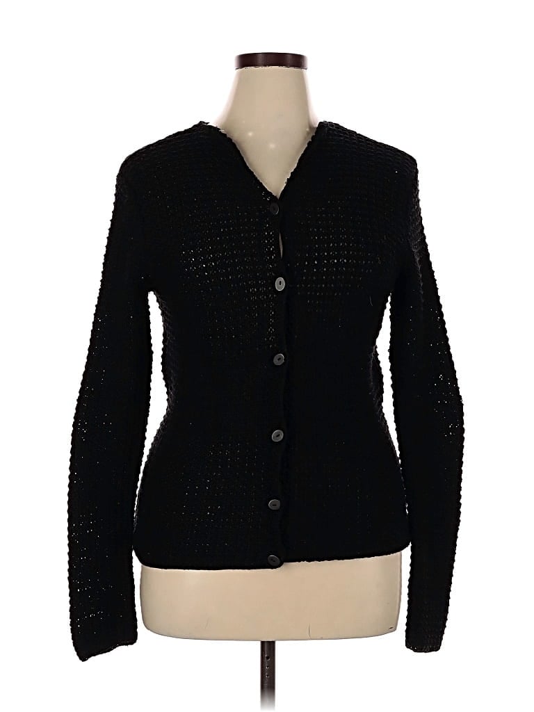 Pre-owned Talbots Cardigan Sweater In Black