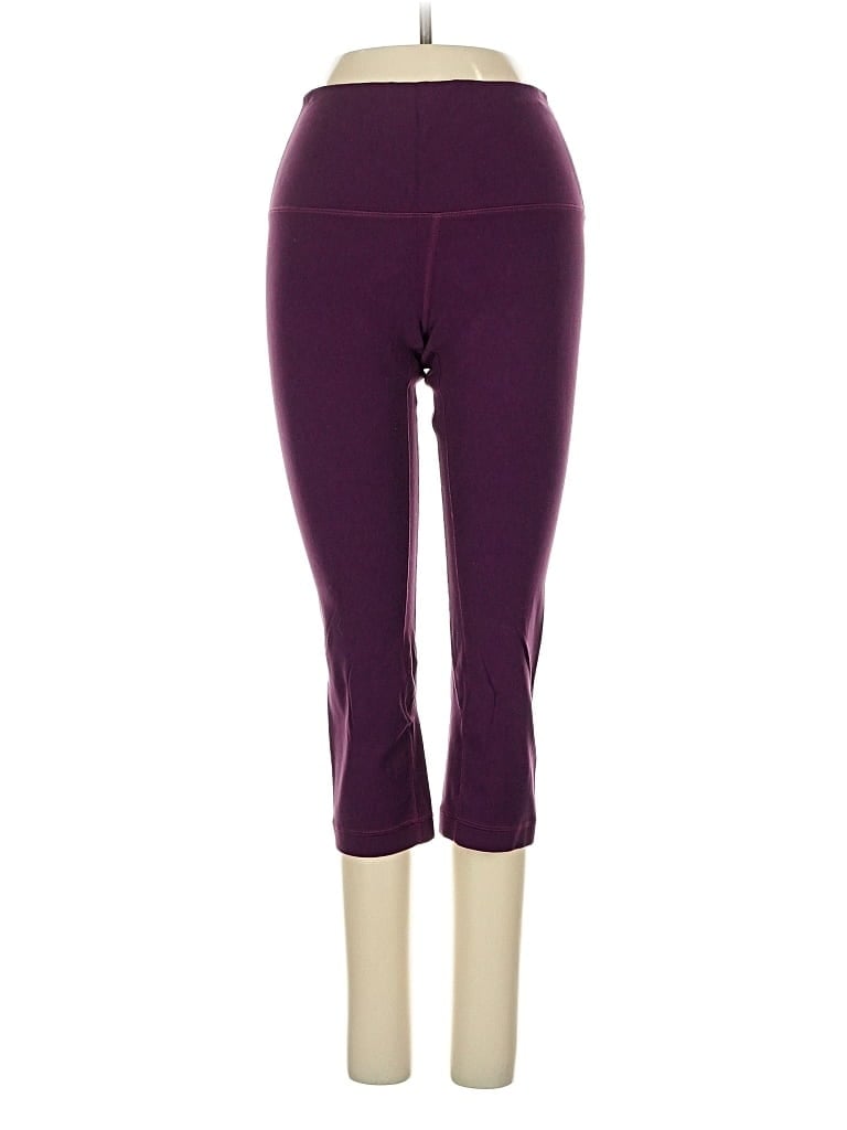 Pre-owned Lululemon Athletica Active Pants In Burgundy